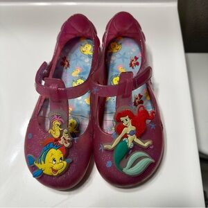 The Little Mermaid Girls' Pink Jelly Mary Janes